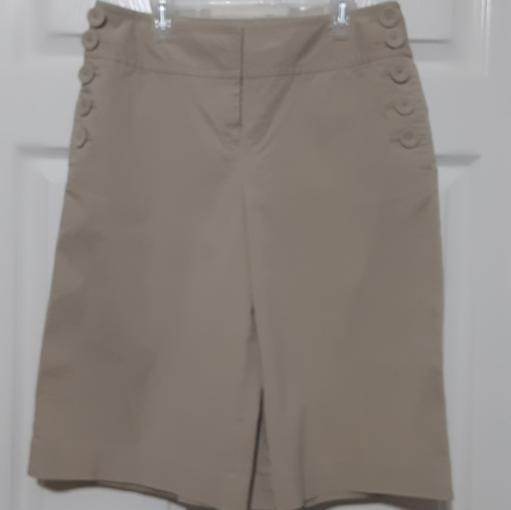 Ann Taylor Loft Khaki Knee Shorts